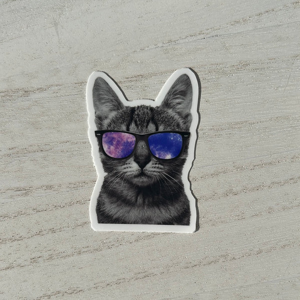 Cool Galaxy Cat Sticker