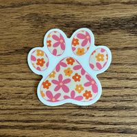 Flower Power Paw Sticker