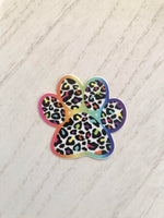 Lisa Frank Inspired Paw Sticker